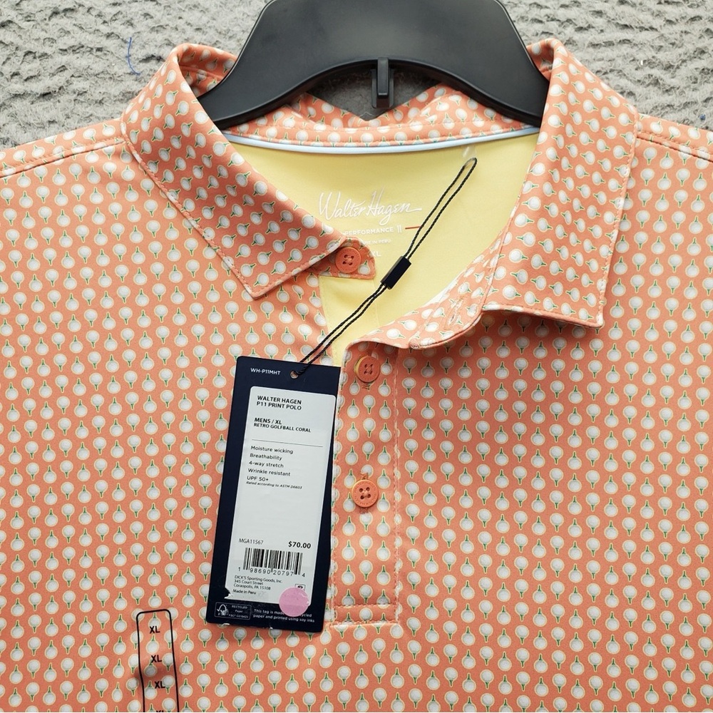 Walter Hagen Men's Orange Golf Shirt 🏌️⛳️
